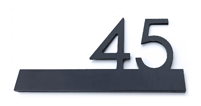 Plaque Numero Maison 15 cm Big Maison Noire Numéro Floating Signe Moderne  Numéros de Porte Signalisation de bâtiment Extérieur Numero De Maison  (Color : 1, Size : 15cm) : : Bricolage